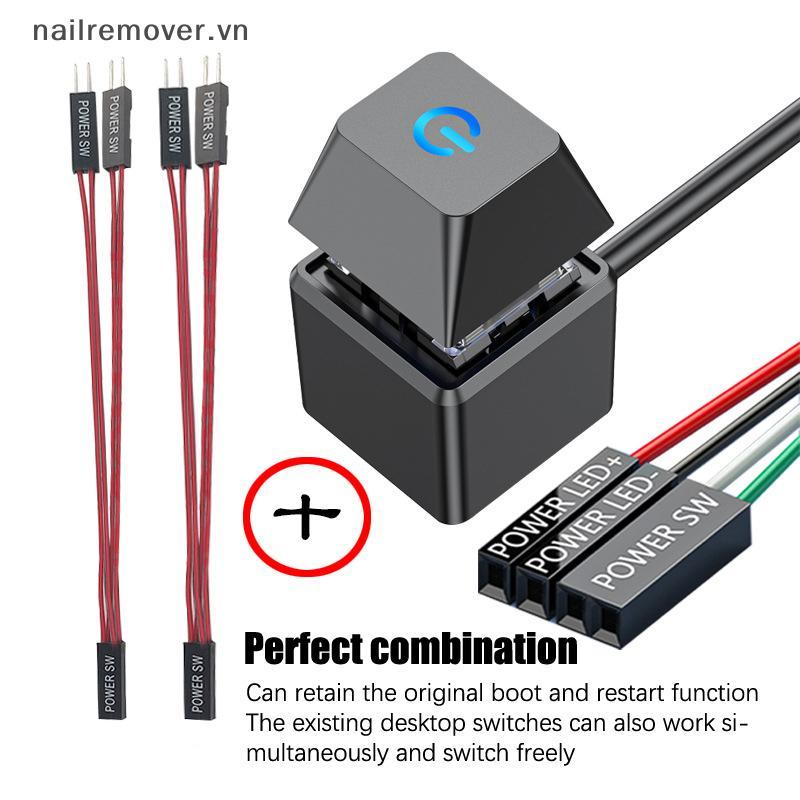 [NR] PC LED PC Vỏ máy tính Nút bên ngoài Vỏ máy tính Bo mạch chủ Nút chìa khóa cơ Bo mạch chủ Nguồn khởi động bên ngoài MỚI