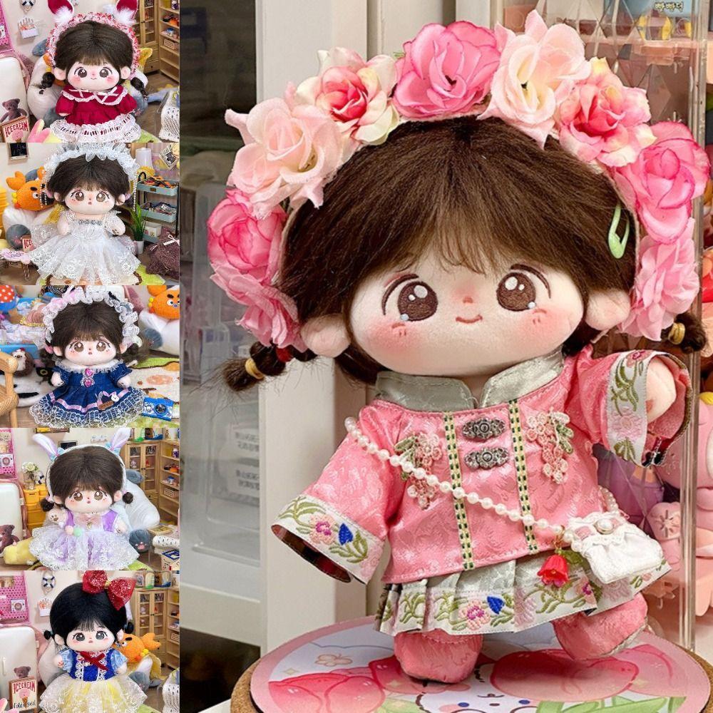 Quần áo búp bê FLAZEA, Phụ kiện băng đô búp bê Cotton 20cm BJD, Đồ chơi Cosplay thủ công đáng yêu OB11 Váy Lolita Đồ chơi trẻ em