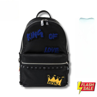 Balo Học Sinh King OF LOVE chữ Xanh ,Double - Six. Vương Miệng , Hàng Chất Dù Dày Dặn