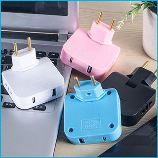 Bộ chia nguồn Utake 4 8mm Châu Âu với 2 ổ cắm và cổng sạc nhanh USB cho gia đình và văn phòng