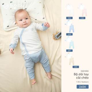 Bubaby SBB110800 Bộ dài tay cài chéo   🔅 SS26.T2.2