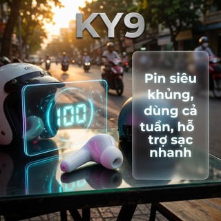 Tai Nghe không dây nhét tai KY9 Bluetooth 5.3 Chống nước Có Microthể thao thời trang gaming chống ồn