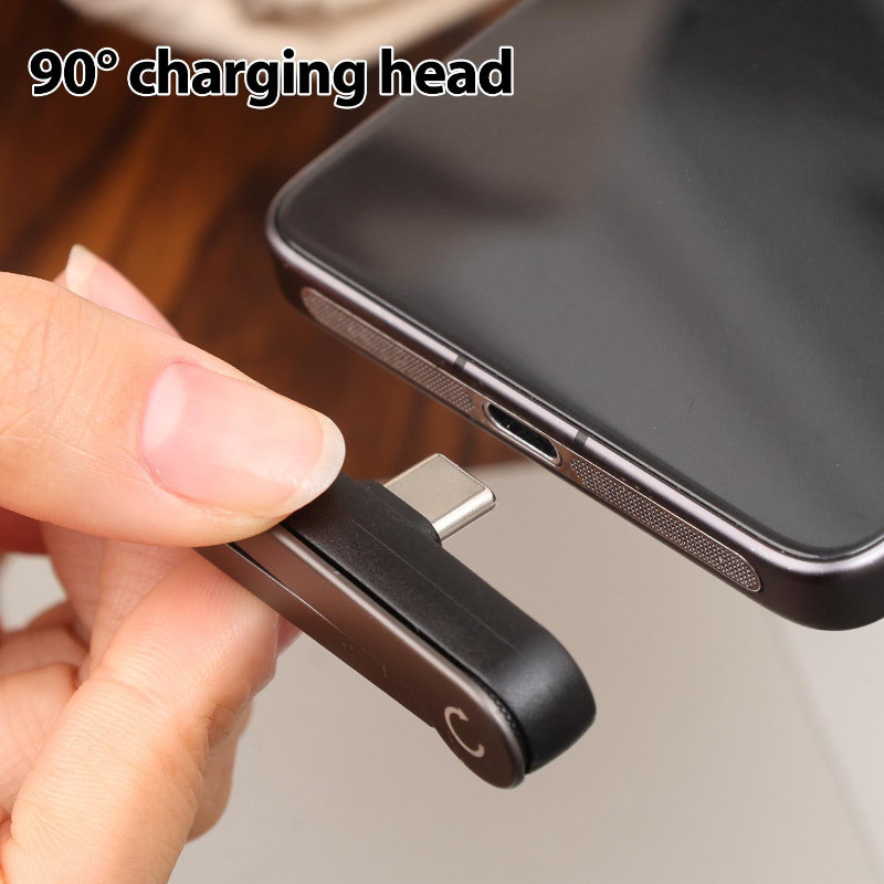 90° Thiết kế uốn cong để chơi game thoải mái, Cáp sạc USB C có chân đế Sạc nhanh 240W PD, Truyền dữ liệu 480Mbps & Giá đỡ có thể thu vào để xem văn phòng / phim, bền bỉ