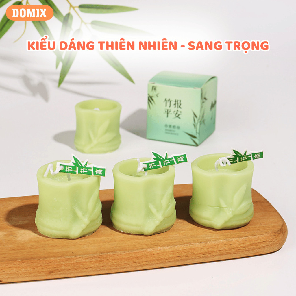 Nến Thơm Đốt Tre Cao Cấp – Hương Tre Thư Giãn, Thanh Mát, Decor Sang Trọng