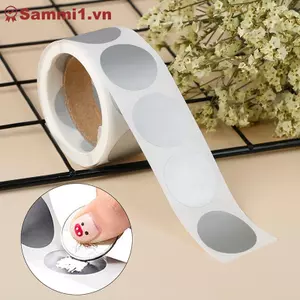 ZK 300 Chiếc Tròn Bạc Trầy Xước Miếng Dán 1 Inch Scratc Tắt Nhãn Dán VN
