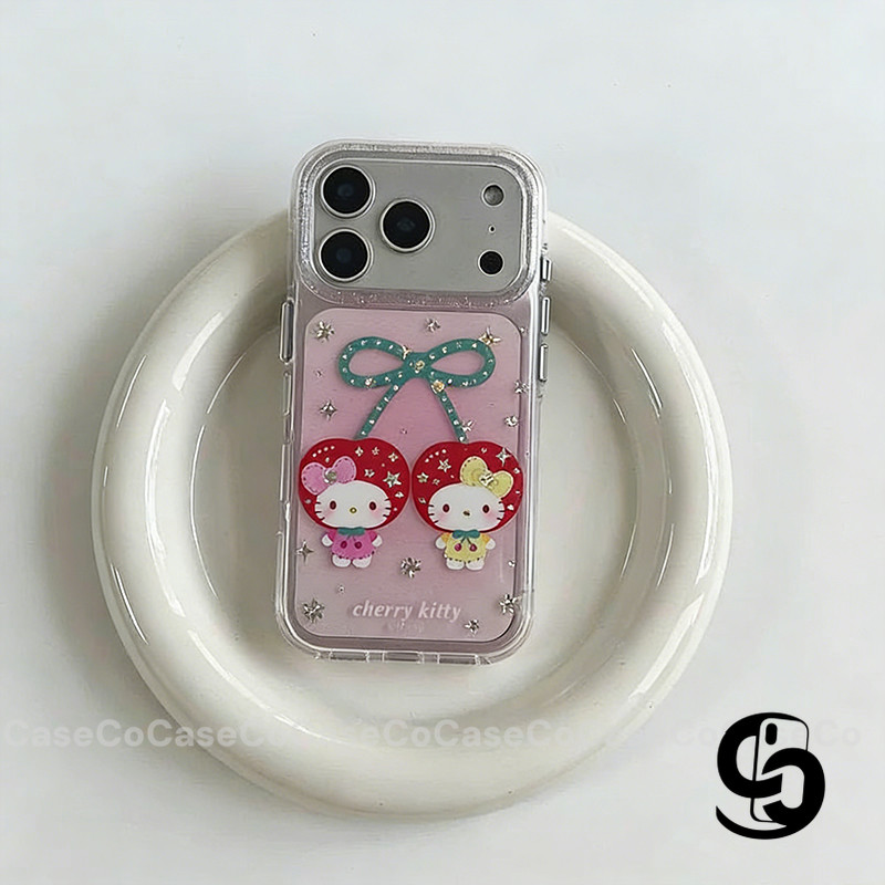 Ốp Lưng Cho IPhone 11 15 16 17 13 12 14 Pro Max 17air 16 7 8 Plus XR Bìa mềm hình chú mèo anh đào dễ thương