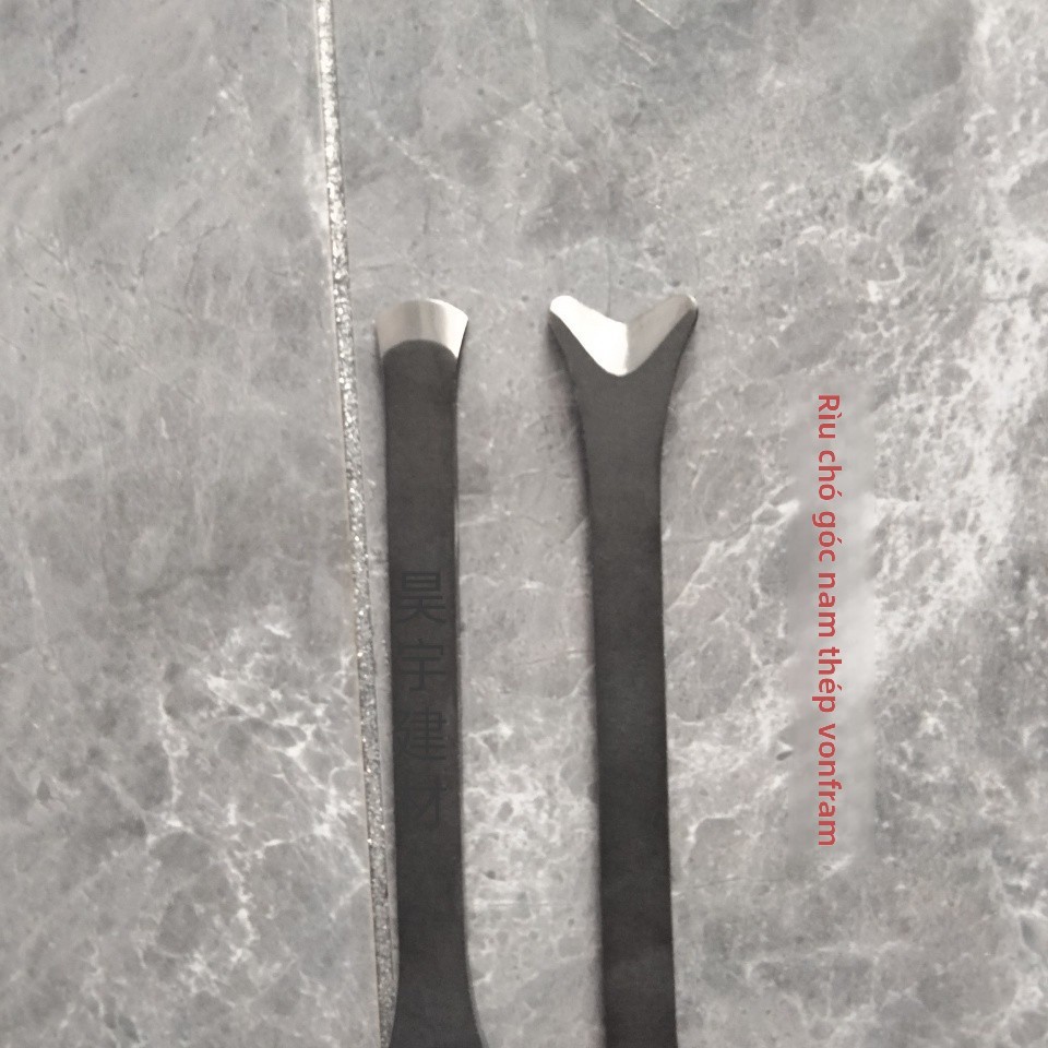 Dụng cụ ép đường may bằng thép vonfram Meifeng, cạo thép ép lưỡi Yin Yang, góc xương chó, dùng cho xây dựng, làm đẹp
