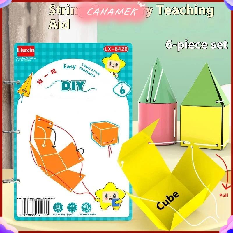 CANAMEK 1 Bộ Huấn Luyện Tư Duy Không Gian DIY Toán Học Sách Hình Học 3D Sách Yên Tĩnh Cho Trẻ Em Montessori Giáo Dục Truy Tìm Sách Bài Tập CSF
