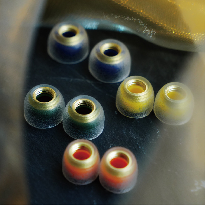 TANGZU TangSancai Noble Liquid Silicone Hybrid Eartips Phiên bản đồng thau 4 Cặp / bộ cho Waner 2 S.G IMEs
