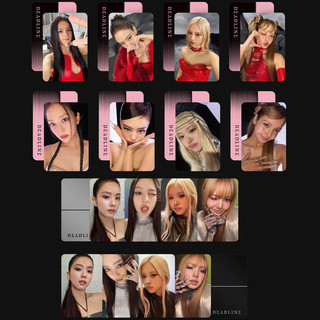 GC9 4 Cái / bộ BLACKPINK JENNIE LOMO Card 3rd MINI ALBUM DEADLINE Bưu Thiếp Bộ Sưu Tập Mực Hồng Ngoại Vi CG9