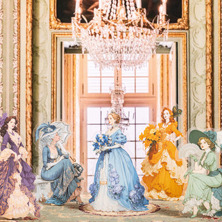ENWEI 20 Chiếc [Dòng Bữa Tối Rococo] Tiệc Đêm Màu Hồng PET Gala Vàng Phong Cách Vintage Tạp Chí Dán Đồ Trang Trí Thủ Công