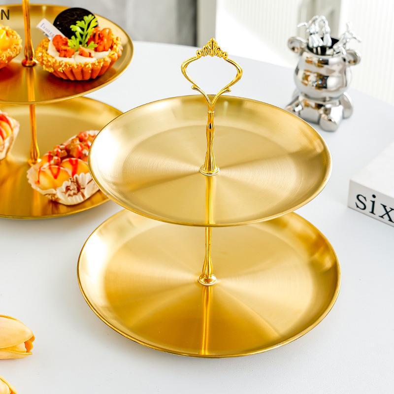 Khay đựng bánh inox 2 / 3 lớp NS, Bánh, Đĩa ốc sên, Sinh nhật, Tiệc cưới Món tráng miệng, Bàn trưng bày món tráng miệng NS