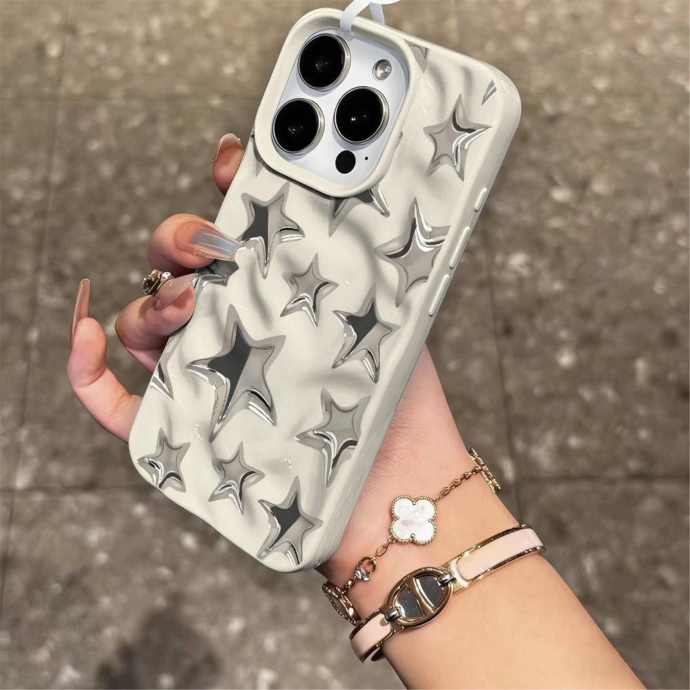 Gradient Grey Pentacles cho 16 trường hợp iPhone 17Air Meteor Tattoo 14 13 11Pro