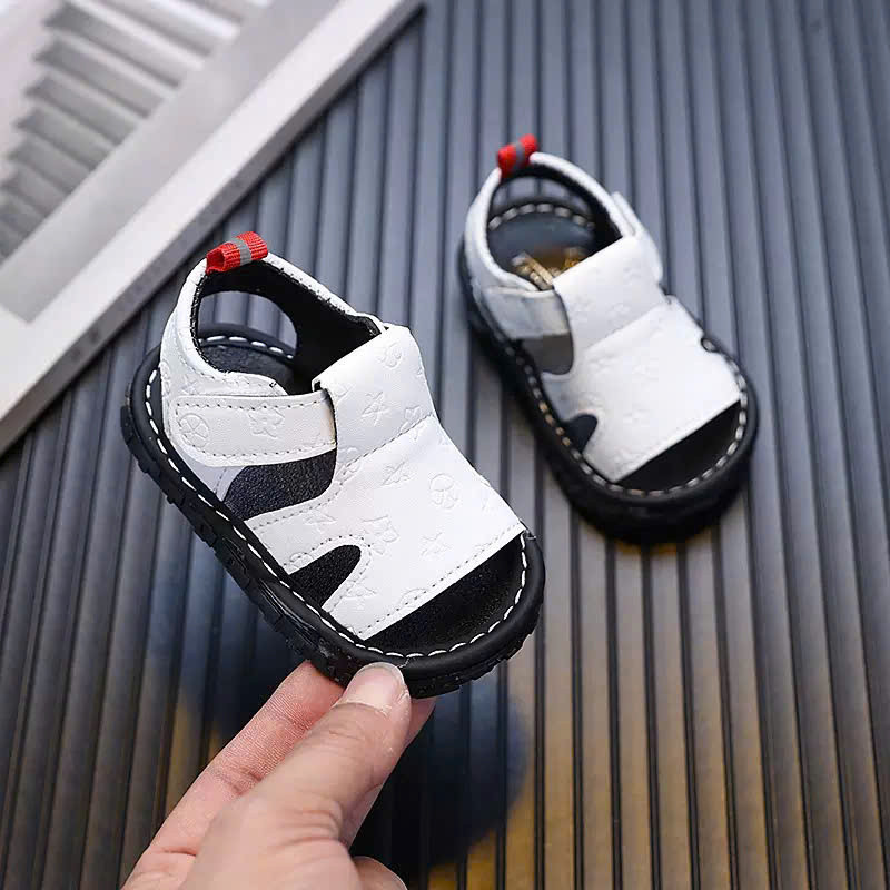 ( hàng sẵn ) sandal bé gái - dép rọ tập đi cho bé trai nhẹ có còi bíp bíp tít tít chống trượt từ 6m C37 ( có video )