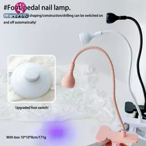 Springevenstar Chân Hoạt Động Công Tắc Di Động Móng Tay Nghệ Thuật Đèn Có Thể Mở Rộng Kẹp Phong Cách Hỗ Trợ Máy Sấy Móng Tay Xây Dựng Dụng Cụ Định Hình Springevenstar