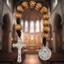 Giữ Kinh Mân Côi Nhẹ Với Thánh Giá Handmade Phụ Kiện Dựa Trên Đức Tin Cho Lời Cầu Nguyện Công Giáo Và Quà Tặng Tôn Giáo