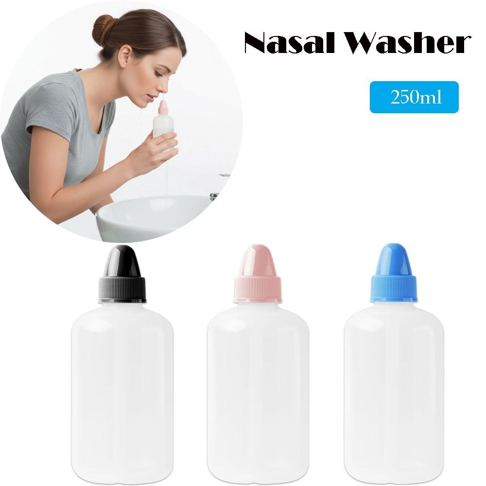 Nồi Neti OUSXA, Máy giặt mũi Sinus Rinse 250ML, Máy tưới mũi nhẹ di động có thể tái sử dụng cho người lớn và trẻ em
