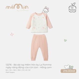La pomme SS26.T2.2 Bộ dài tay Mềm Mịn by La Pomme ngày năng động của cún con cho bé