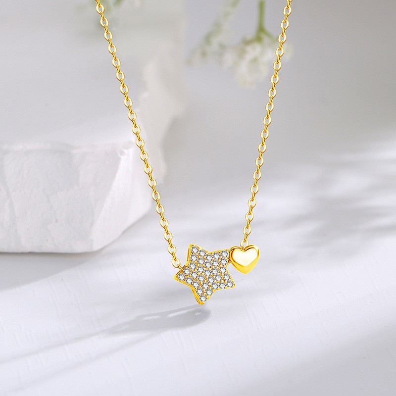 Mặt Dây Chuyền Bạc S925 Hình Ngôi Sao Năm Cánh Thanh Lịch Cho Nữ