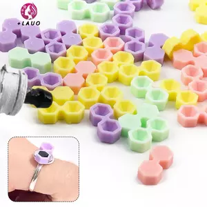 Springevenstar 200 Chiếc Nối Mi Kim Cương Keo Trì hoãn Cốc Hình Xăm Dính Sắc Tố Giữ Ghép Lông Mi Giữ Khay Dụng Cụ Springevenstar