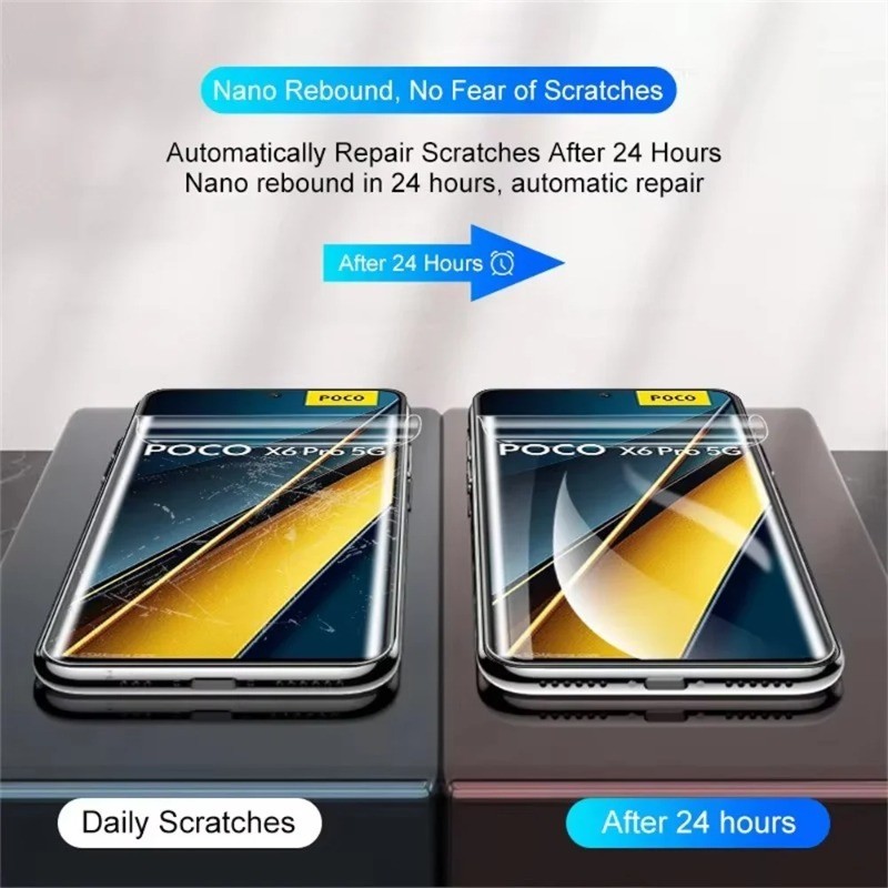 3 Bộ Phim Mềm Hydrogel Cho Xiaomi PocoX8 PocoX7 PocoX6 PocoX5 Mờ Và Chống Gián Điệp Bảo Vệ Màn Hình Riêng Tư Cho Xiaomi Poco X8 X7 X6 X5 Pro Max Neo HD Phim Chống Ánh Sáng Xanh