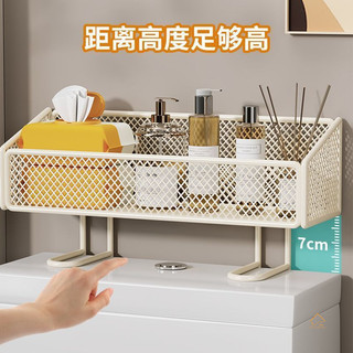Giá để đồ nhà tắm 2 trong 1, không đục lỗ, chịu lực mạnh, đa năng, kèm giá treo khăn giấy và giá giấy vệ sinh