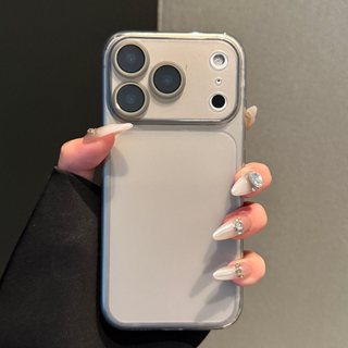 Phim Bảo Vệ Ống Kính Siêu Mỏng Màu Cam Mờ Trong Suốt Silicon Mềm Ốp Lưng Điện Thoại iPhone 17Promax 17Pro 13 14 15 16 Pro Max Chống Sốc Nam Nữ Vỏ Di Động