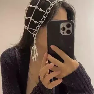 Mũ Trùm Đầu Lưới Tóc Ren Ngọc Trai - Phong Cách Thời Trang Giản Dị