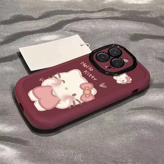 Ốp lưng IPhone 17 16 15 14 13 12 11 Pro Max XRXSMax 78 Plus Phim hoạt hình dễ thương KT Puff trường hợp điện thoại