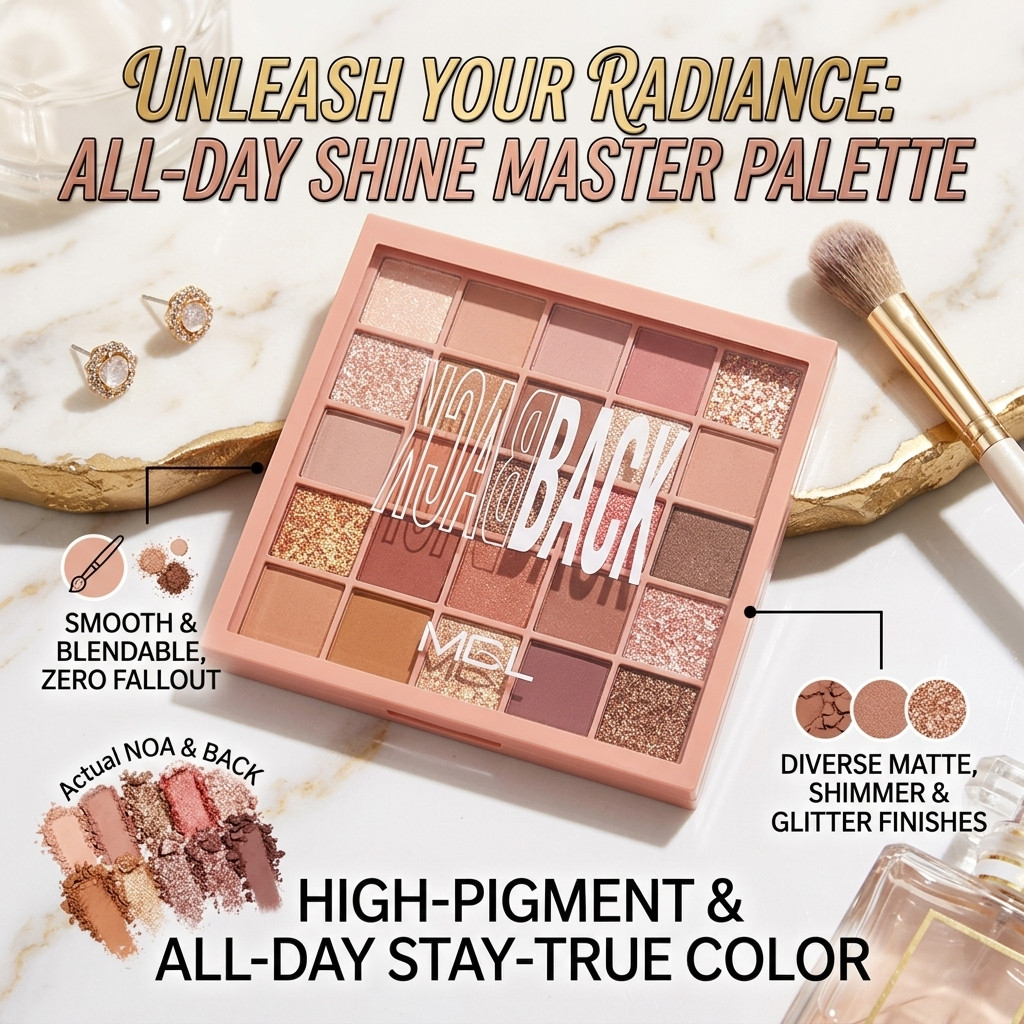 Bảng Phấn Mắt MGL 24 Màu, Màu Đất Mờ, Hồng Pure Desire, Tiệc Sinh Viên Giá Rẻ, Mỹ Phẩm Trang Điểm Cho Người Mới