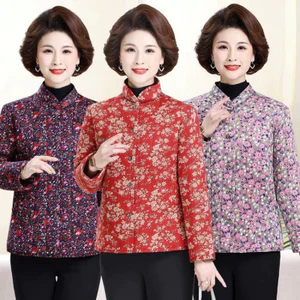 Áo Khoác Đông Ấm Áp Cho Người Cao Tuổi, Phong Cách Giả Len