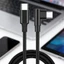 Treeling 60W USB C Sang USB C Cáp Sạc Nhanh 480Mbps Truyền Dữ Liệu Nylon Bện Góc Phải Loại C Cáp Cho Điện Thoại L