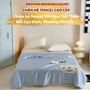 Chăn hè tencel 60s với họa tiết thêu nổi siêu đáng yêu vafdeex thương dành cho bé MemminbeddingLuxury