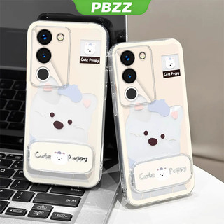 Ốp Lưng Cho VIVO V27 5G VIVO V27E VIVO Y100 VIVO V29E VIVO V29 5G Vỏ Điện Thoại Vỏ Mềm Silicon Chống Sốc Trong Suốt Thiết Kế Mới Thẩm Mỹ Chó Dễ Thương Có Giá Đỡ Cho Gương TKXGDQZJ01