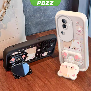 Ốp Lưng Cho OPPO reno 11 pro 5g reno 11 5g Vỏ Điện Thoại Vỏ Mềm Silicon Chống Sốc Thiết Kế Mới Thẩm Mỹ Mèo Hoạt Hình Có Giá Đỡ Cho Gương JTMMZJ01