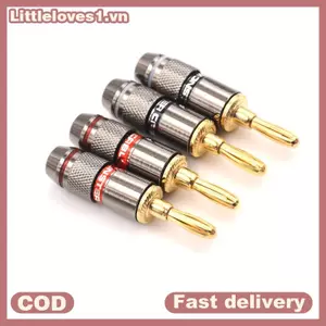 Littleloves1 4 Chiếc Mạ Vàng BFA 4 Mm Chuối Cắm Nam Loa Kết Nối Adapter VN