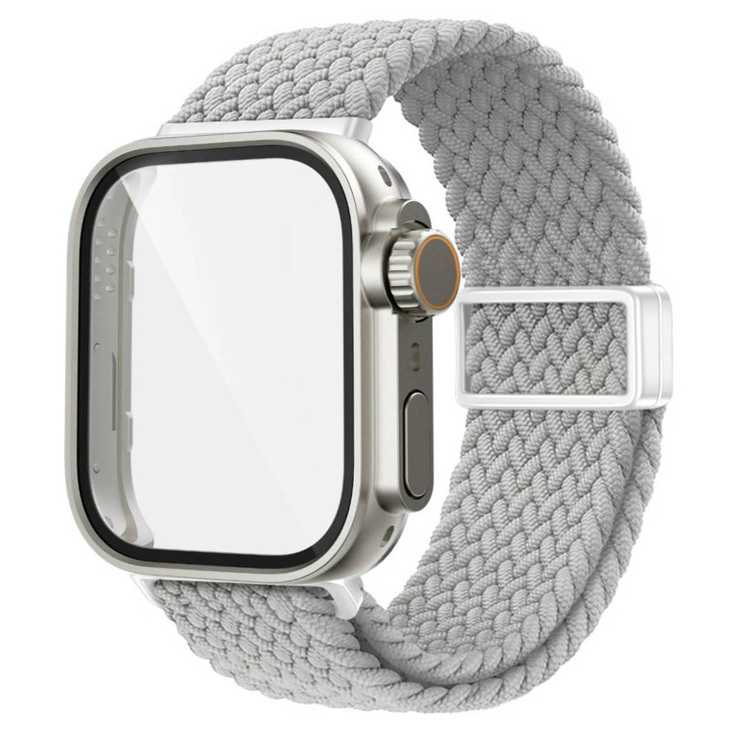 Dây đeo bện Nylon cho Huawei Fit 5/Fit 5 Pro/Fit 4/Fit 4 Pro kèm kính cường lực, khung bảo vệ màn hình