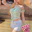 Áo Corset Nữ Hoa Nhí Dây Bèo Phong Cách Mùa Hè Gợi Cảm A594033