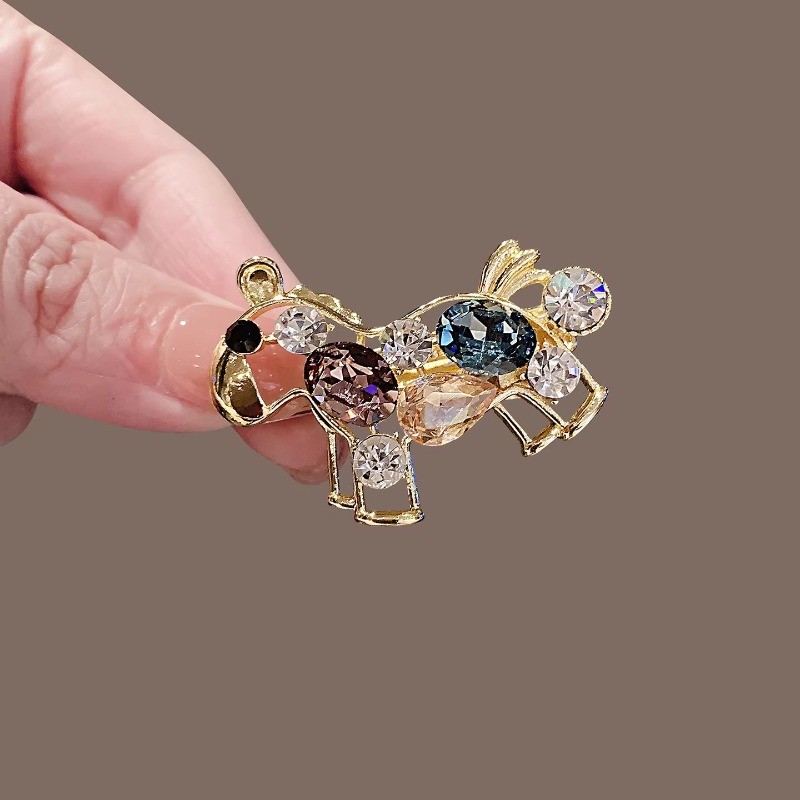 MAUROPOLI Phiên Bản Hàn Quốc Kim Cương Giả Pony Tóc Nữ Phong Cách Mới Đơn Giản Bên Nổ Kẹp Tất Cả Trận Đấu Tóc Gãy Mỏ Vịt Kẹp Mũ Đội Đầu Năm Mới