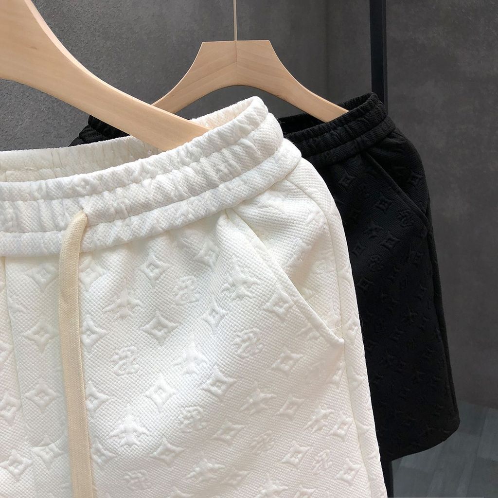 Quần short thể thao nam màu trơn có thắt lưng