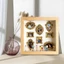 MONOSTYLE DIY Mini Museum Silhouette Box, Bộ trưng bày bộ nhớ dây đèn LED mini, Khung vàng sáng tạo Bảo quản bộ nhớ Khung ảnh cho quà tặng kỷ niệm