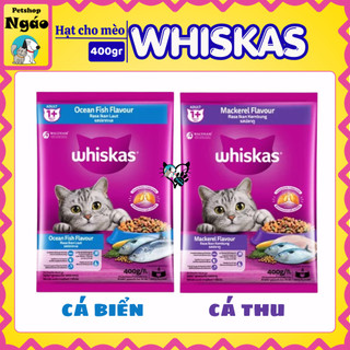 WHISKAS 400g - Thức ăn hạt có nhân cho mèo cá biển và cá thu __ Whiskas Hạt Gói 400g __