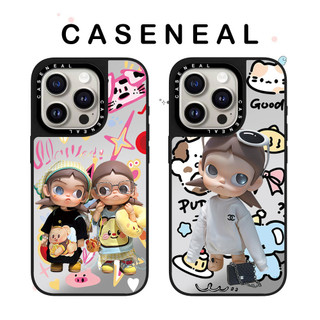 CASENEAL Cô Gái Dễ Thương Gương Chất Lượng Cao Ốp Lưng Điện Thoại Thích Hợp Cho iPhone 17ProMax 17pro 17 air 16promax 16 15promax 15 14promax 13 13promax Ốp Lưng Cứng Chống Rơi Thời Trang