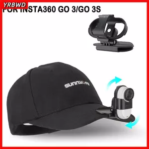 Mũ YRBWD Dễ Dàng Kẹp Gắn, Phụ Kiện Camera Hành Động Kẹp Mũ, Xoay 360 Bền Đẹp Khung Phát Hành Nhanh Cố Định Giá Đỡ Cho Insta360 GO 3 / GO 3S
