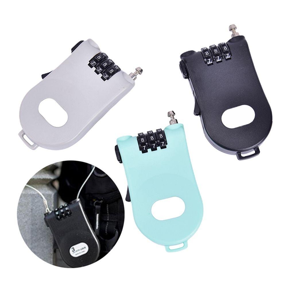 Khóa xe đạp xe máy mã số 3 vòng an toàn chống trộm Khóa mật mã،Khóa cáp thép، 3 mã số ،Khóa vali