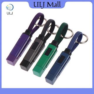 ULJ 4 Trong 1 Ngắn Loại C Móc Khóa Dây Cáp Dữ Liệu Có Màn Hình LED, Dây Sạc Nhanh PD Bện Cho Galaxy A17.
