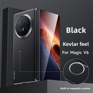 Dành Cho Honor Magic V6 V5 V3 Vỏ Tích Hợp Từ Tính Sang Trọng Kevlar Da Cảm Giác Gấp Ốp Lưng Điện Thoại Cho Oppo Find n6 Ốp Lưng Chống Sốc