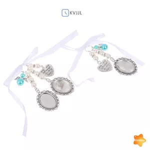 Khung Ảnh Trái Tim Bó Hoa Cưới Cho Kỷ Niệm Đám Cưới - Cô Dâu Lacy Hình Bầu Dục Quyến Rũ, Thiên Thần Mặt Dây Chuyền Mới