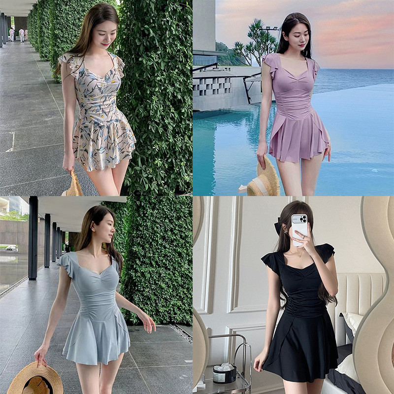 Đồ bơi liền thân nữ, đơn giản, ôm dáng, kín đáo, tôn dáng, đồ bơi đi suối nước nóng, đồ bơi đi nghỉ mát mới,