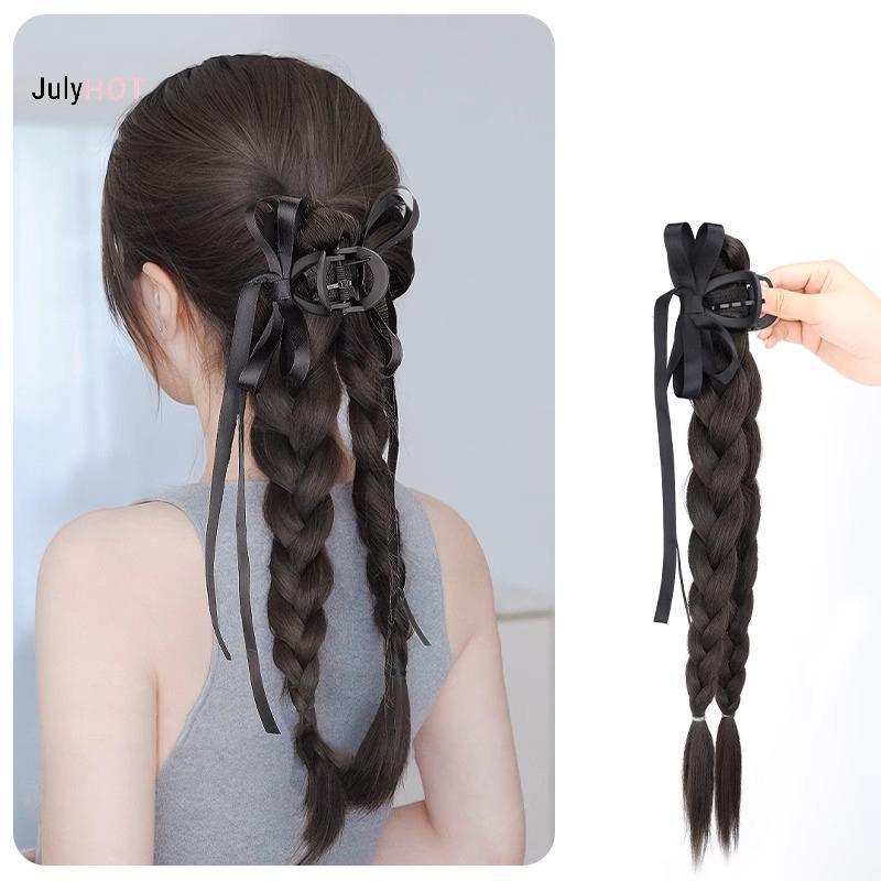 Tóc giả đuôi ngựa mô phỏng tự nhiên, xoăn dài, dễ dàng gắn kẹp - JulyHot
